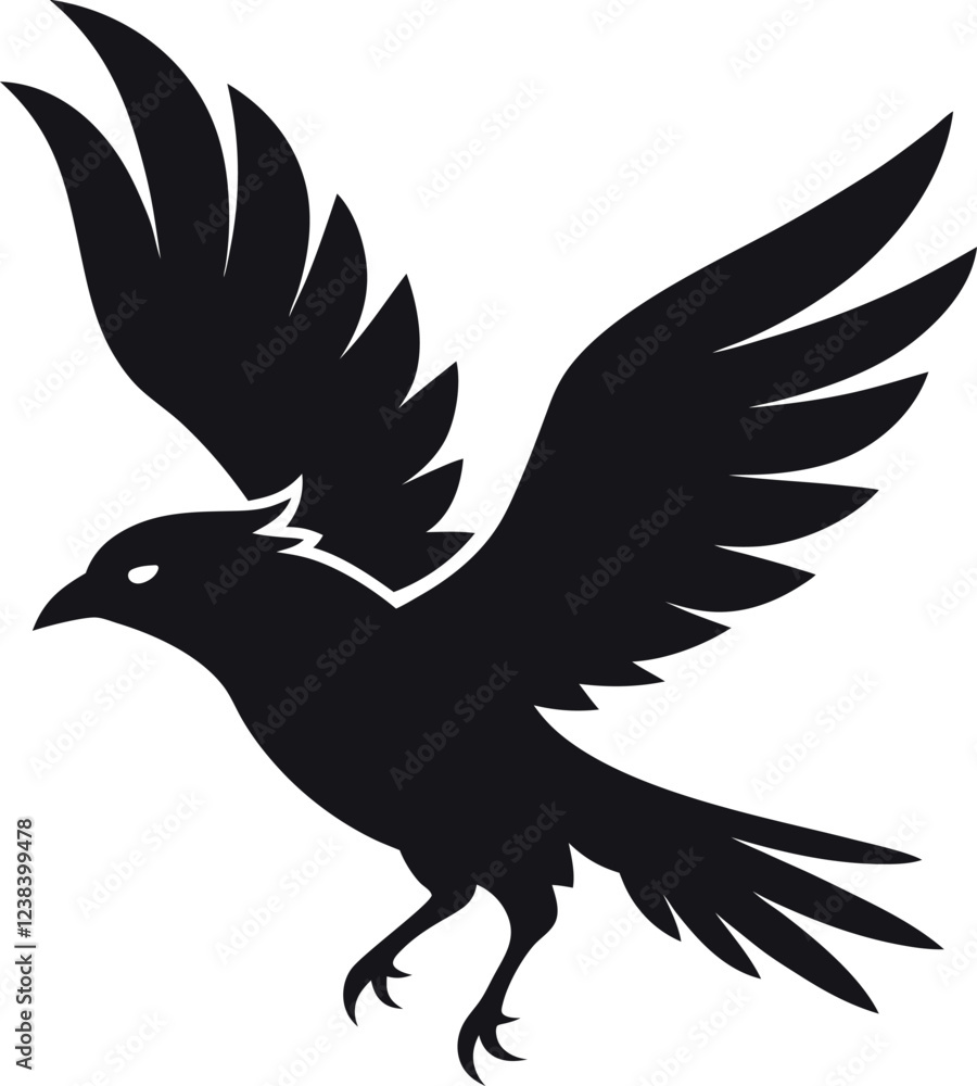Obraz premium eagle vector illustration flying bird vector silhouette
