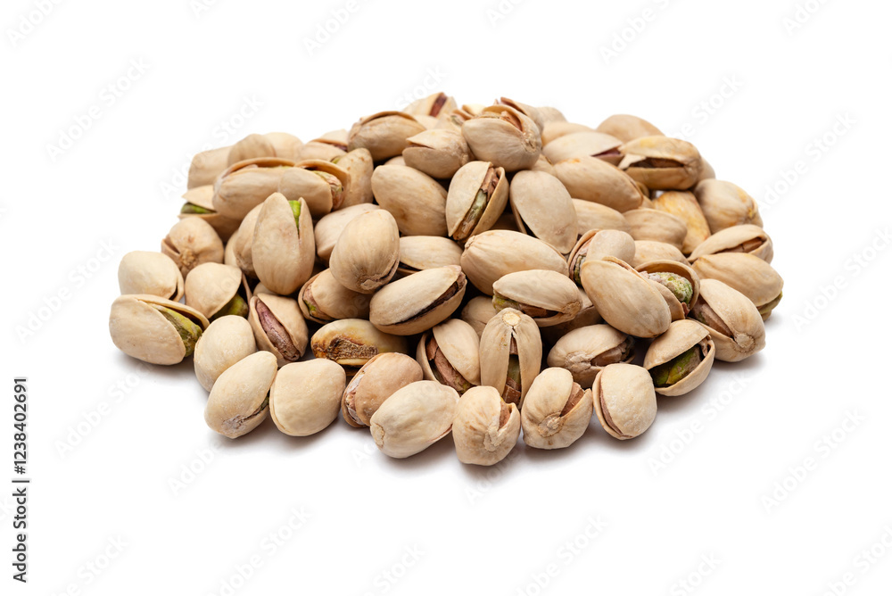pistachio nuts on white background pistachio nuts on white background
