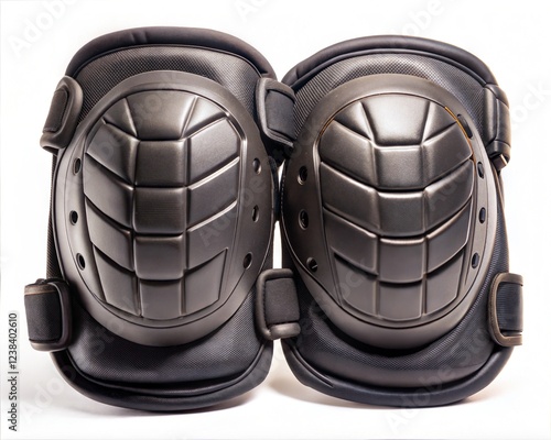 Knee pads on white background. photo