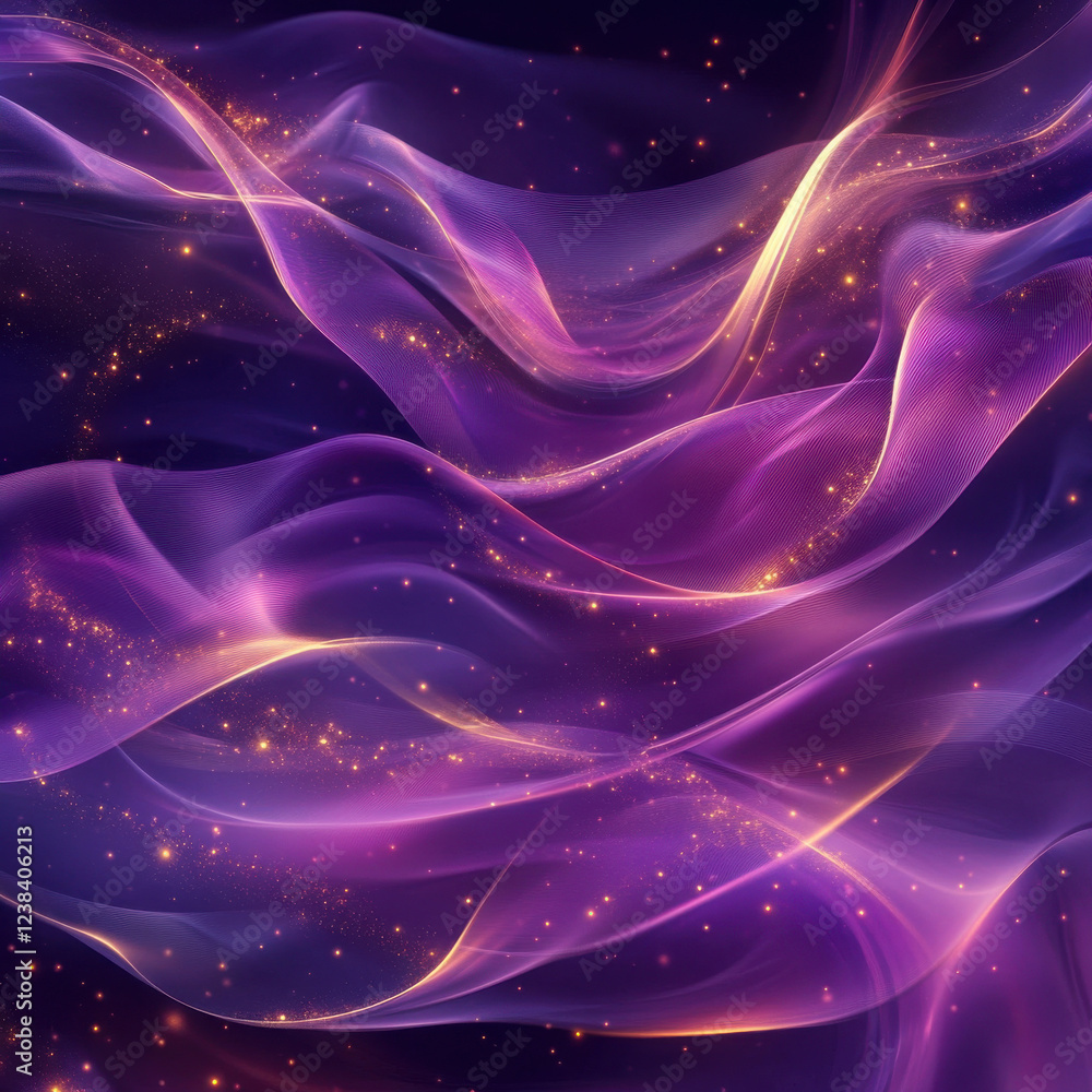 A stunning abstract background with smooth, undulating ribbons of violet and magenta light, gracefully weaving together A stunning abstract background with smooth, undulating ribbons of violet and magenta light, gracefully weaving together