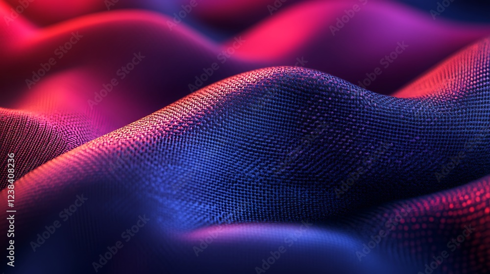 A close up of dark blue and red fabric background A close up of dark blue and red fabric background