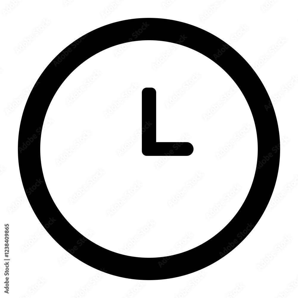 Clock victor market bold rounded icon, illustration. Clock victor market bold rounded icon, illustration.