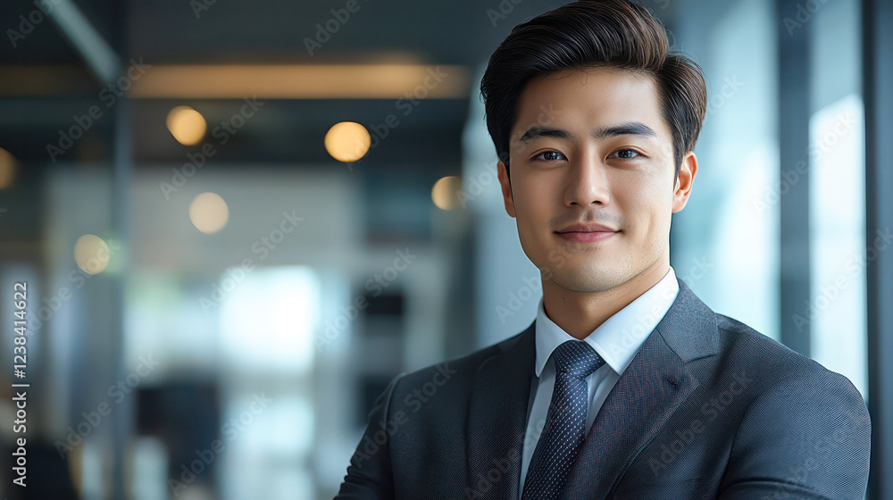 A man in a blue suit and tie stands in front of a building. Concept of professionalism and formality, as the man is dressed in a suit and tie. A man in a blue suit and tie stands in front of a building. Concept of professionalism and formality, as the man is dressed in a suit and tie.