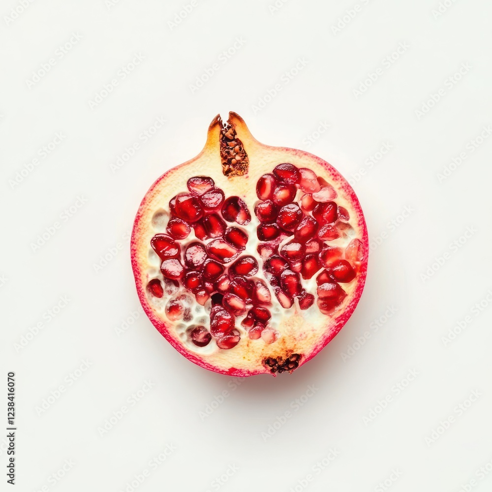 Juicy Pomegranate Half Seeds Red Fruit isolated na transparent background Juicy Pomegranate Half Seeds Red Fruit isolated na transparent background