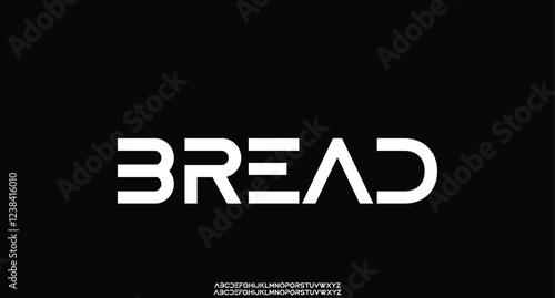Futuristic abstract modern techno font, abstract geometric sci fi bold display letter set, stencil clean stencil monospaced typeface
