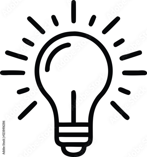 Light bulb icon. light lamp.