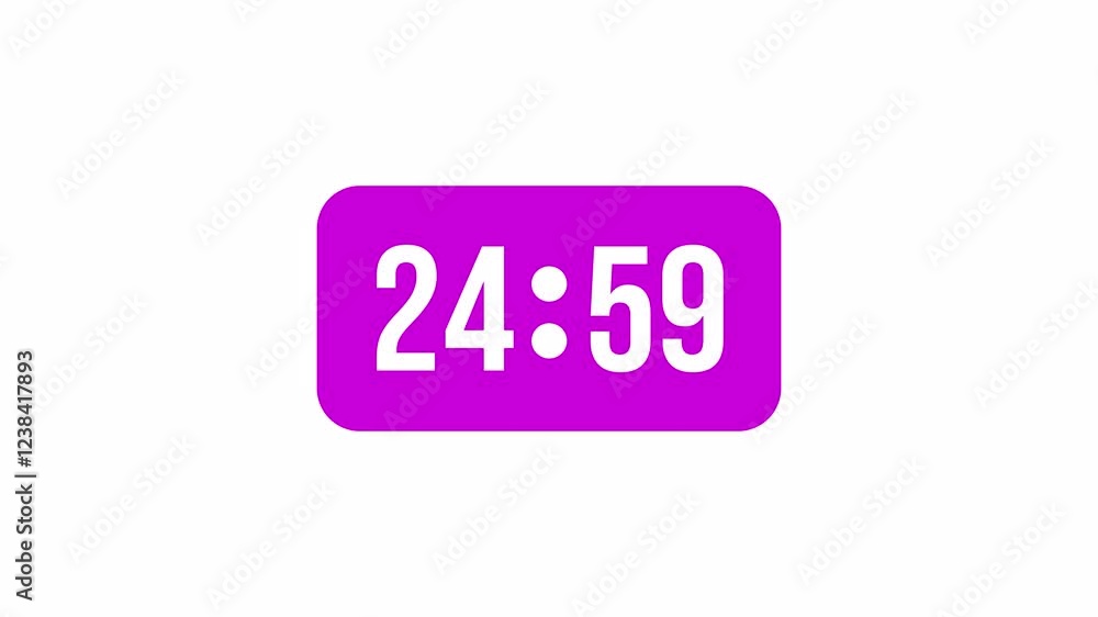 Digital countdown clock timer in 30 seconds to zero second. Element for overlay concept. 4K footage motion video Digital countdown clock timer in 30 seconds to zero second. Element for overlay concept. 4K footage motion video