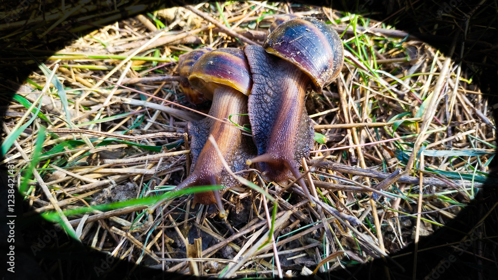 A pair of snails. A pair of snails.