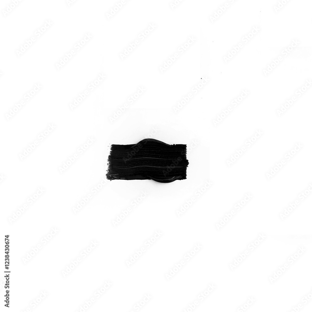 Fototapeta premium A black brushstroke minus with clean, geometric lines and equal stroke thickness. Symmetrical, with a pointed apex and flat crossbar, it has a modern, minimalist look