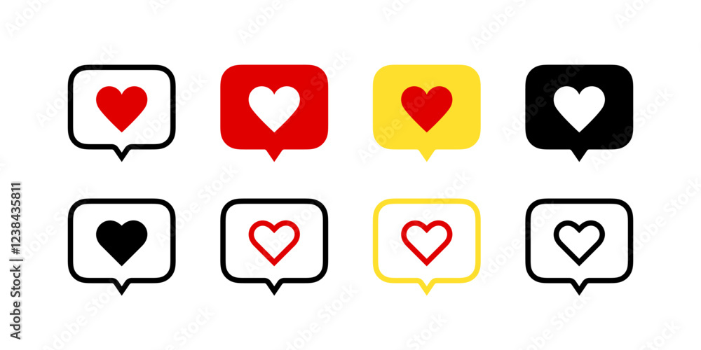 Message icon with heart. Love message Message icon with heart. Love message