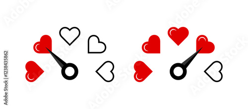 Love meter. The scale shows the level of love