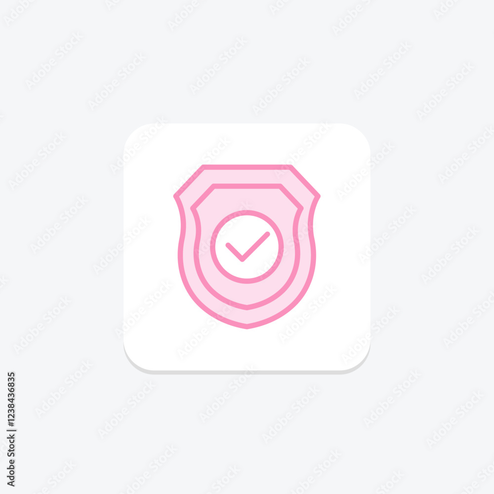 Check Shield duotone line icon, vector, pixel perfect, illustrator file Check Shield duotone line icon, vector, pixel perfect, illustrator file