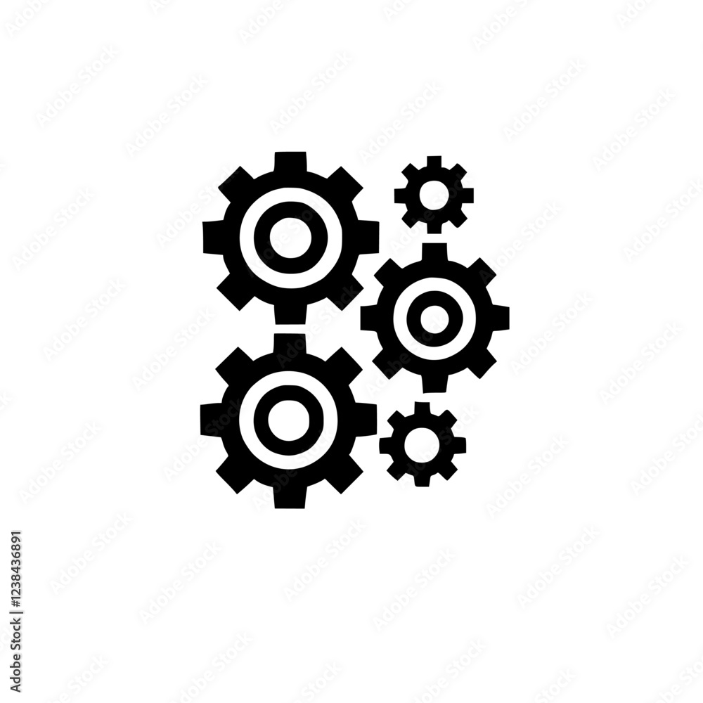 Interlocking Gears: A Black and White Abstract of Industrial Technology. Precisely rendered gears symbolize efficiency, power, and the intricate workings of complex systems. Interlocking Gears: A Black and White Abstract of Industrial Technology. Precisely rendered gears symbolize efficiency, power, and the intricate workings of complex systems.
