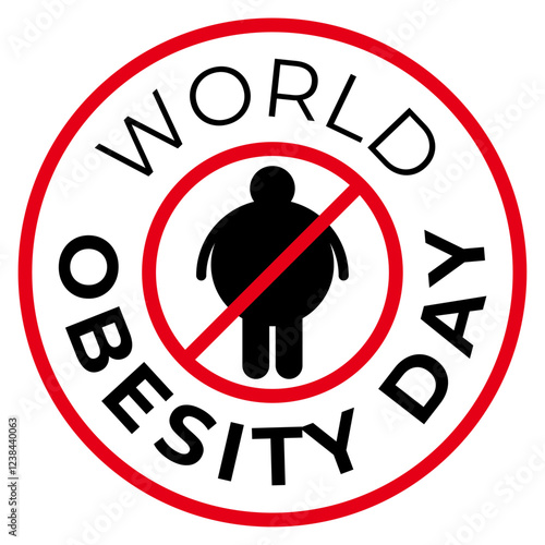 World Obesity Day black vector typo Logo Black Color