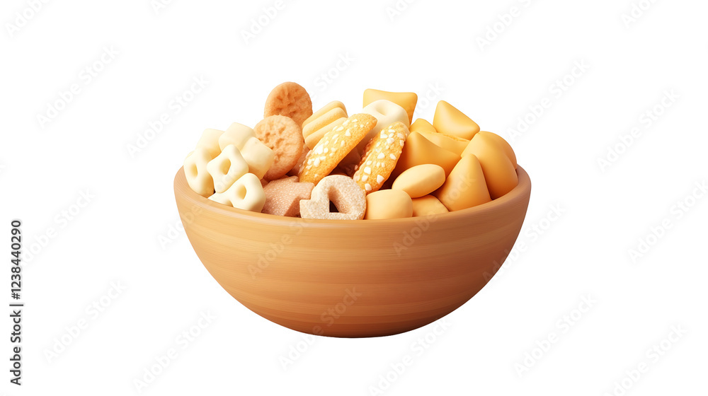 Assortment of Healthy Snacks in Wooden Bowl Assortment of Healthy Snacks in Wooden Bowl