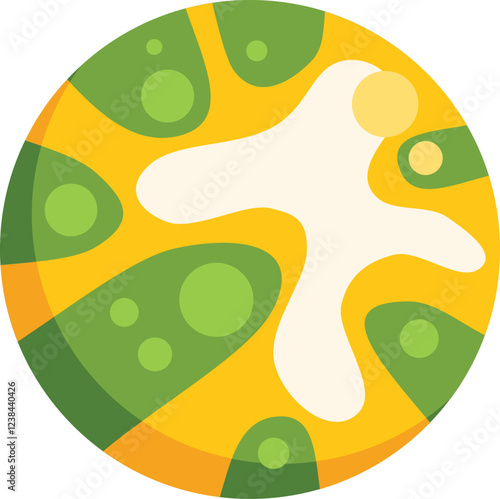 Round piece of spoiled food with green and white mold growing, representing food waste and unhealthy eating habits