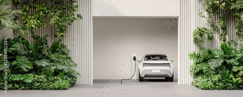 Charging electric cars at solar stations an eco-friendly innovation photo