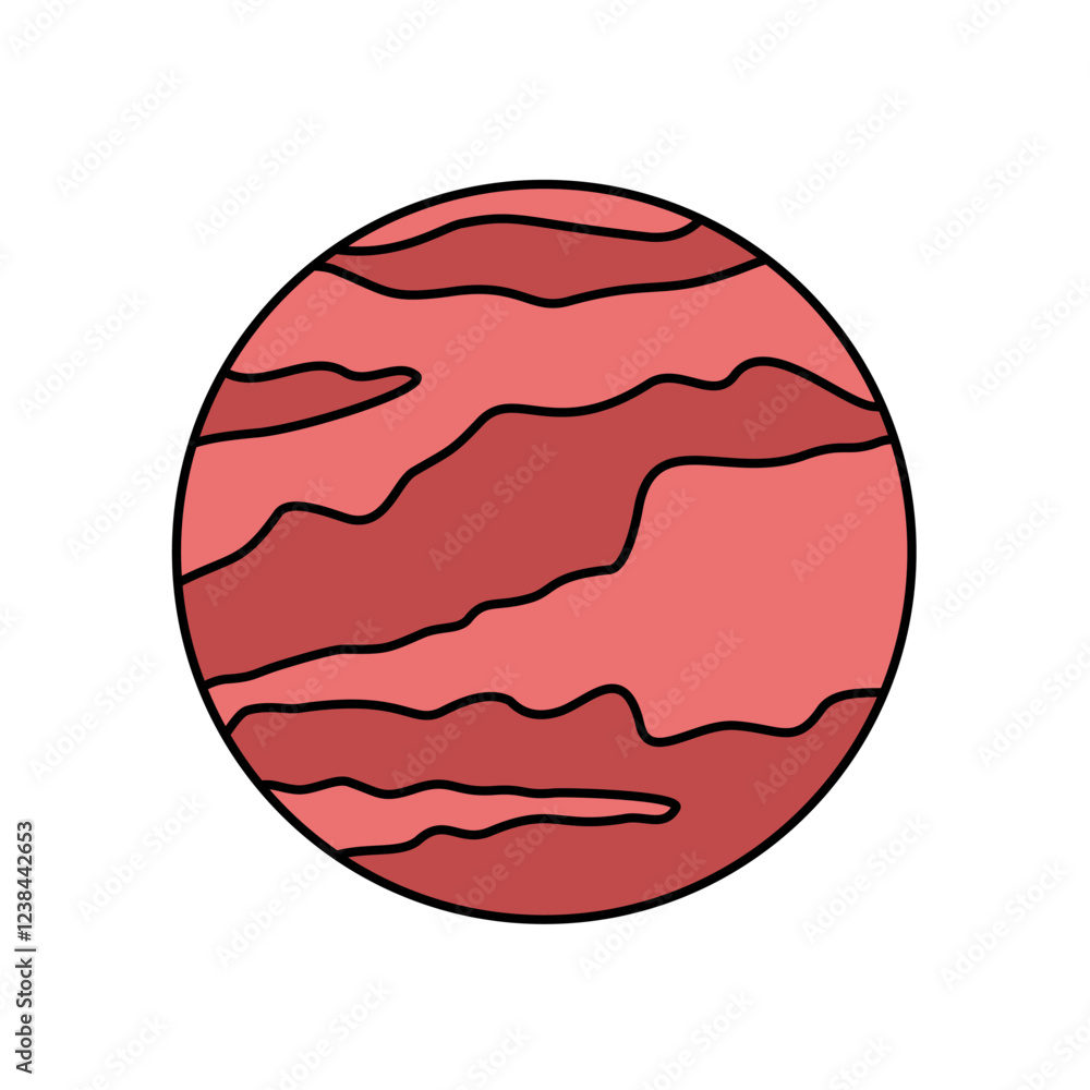 Vector planet mars design simple Vector planet mars design simple