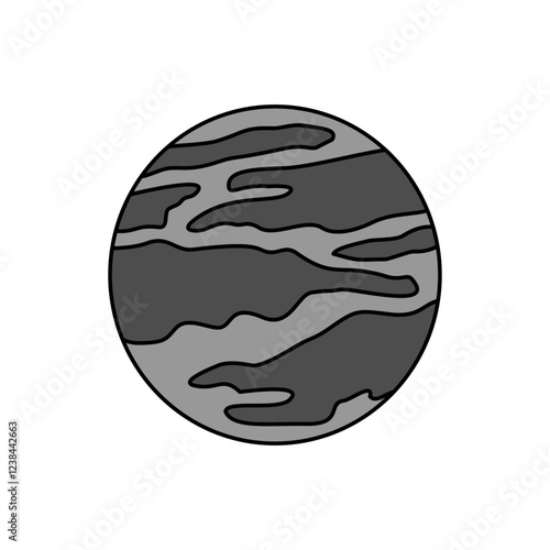 Vector planet Mercury design simple 