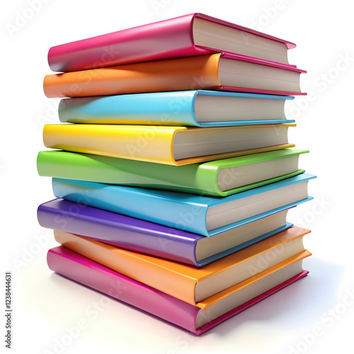 Wallpaper Mural colorful book on white background Torontodigital.ca