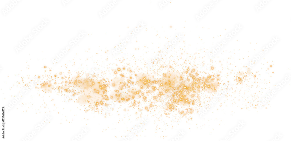 Golden sparks of dust and golden stars shine with special light. Christmas light effect. Golden sparkling particles of magic dust. PNG. Golden sparks of dust and golden stars shine with special light. Christmas light effect. Golden sparkling particles of magic dust. PNG.