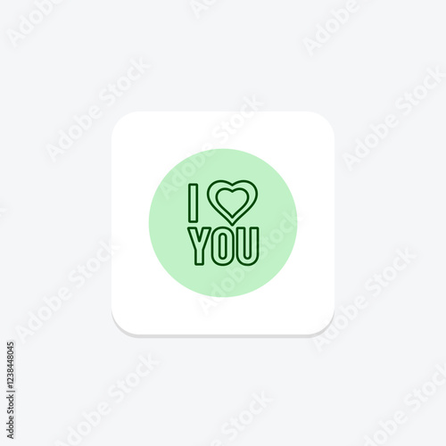 I Love You pentaglow, vector, pixel perfect, illustrator file