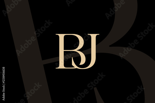BJ or JB letter logo icon design. Classic style luxury initials monogram.
