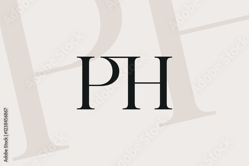 PH or HP letter logo icon design. Classic style luxury initials monogram.