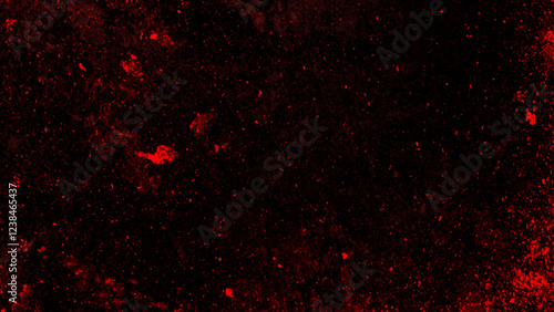 Beautiful abstract red grunge marble on black background and orange granite tiles floor on red background, red drops of paint on a black background