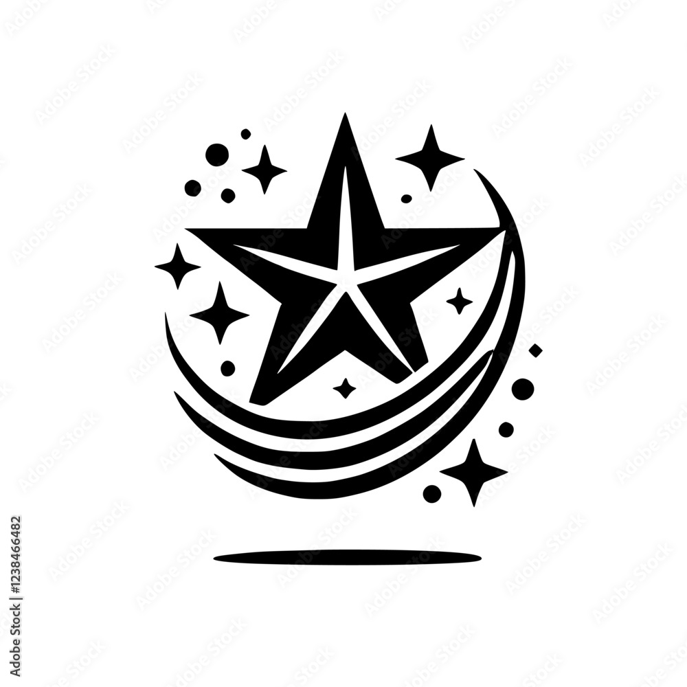 Celestial Star Design: Night Sky, Cosmos, Space, Moon, Graphic, Abstract, Twinkle, Black and White, Symbol, Magic, Celestial Art Celestial Star Design: Night Sky, Cosmos, Space, Moon, Graphic, Abstract, Twinkle, Black and White, Symbol, Magic, Celestial Art