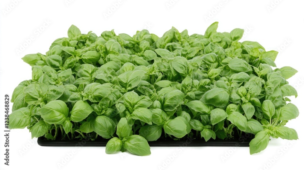 Fresh green basil leaves elegantly arranged, ideal for culinary designs, isolated on a transparent or white background. Fresh green basil leaves elegantly arranged, ideal for culinary designs, isolated on a transparent or white background.