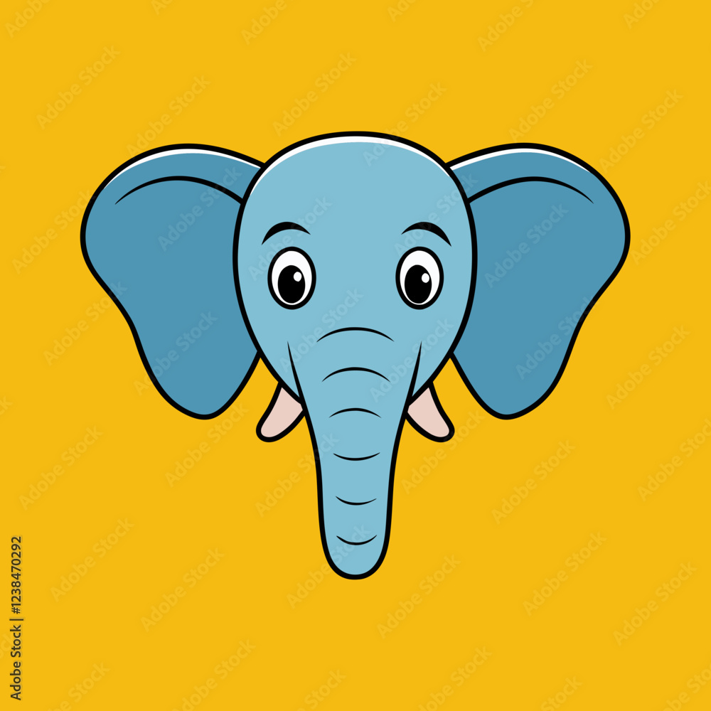 Elephant heads vector illustration Elephant heads vector illustration