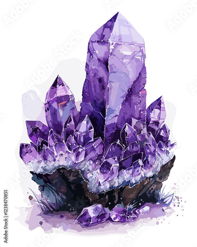amethyst isolated on white background
