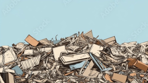 Wallpaper Mural Mountains of discarded waste, environmental disaster, recycling Torontodigital.ca