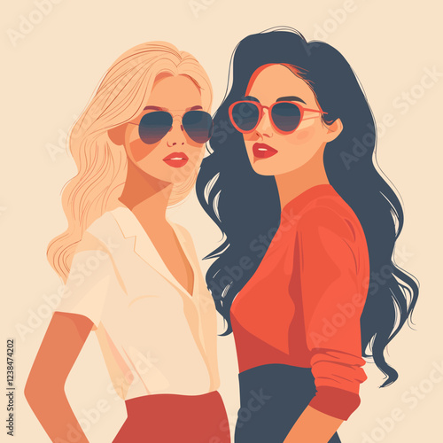 two girls in sunglasses