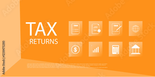  tax refund icon financial accounting money business concept