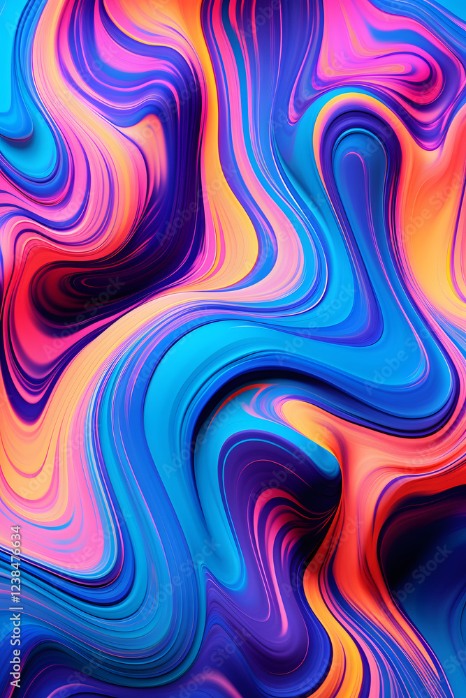 Fototapeta premium abstract alchemy liquid pattern bright neon colors pattern graphics poster background