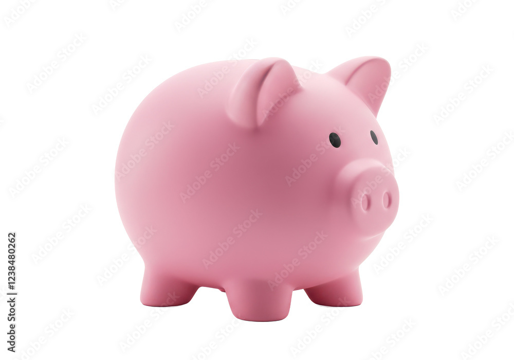 Pink piggy bank isolated on white background, no depth of field, sharp. Pink piggy bank isolated on white background, no depth of field, sharp.