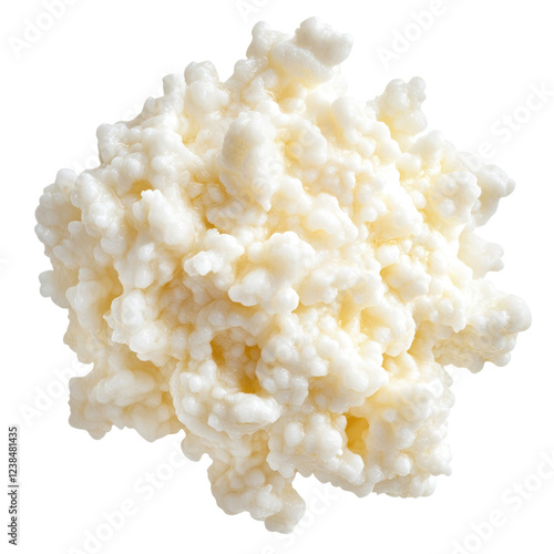 Creamy White Kefir Texture on transparent background.