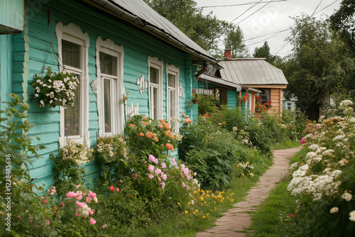 Wallpaper Mural A row of houses with a green house in the middle Torontodigital.ca