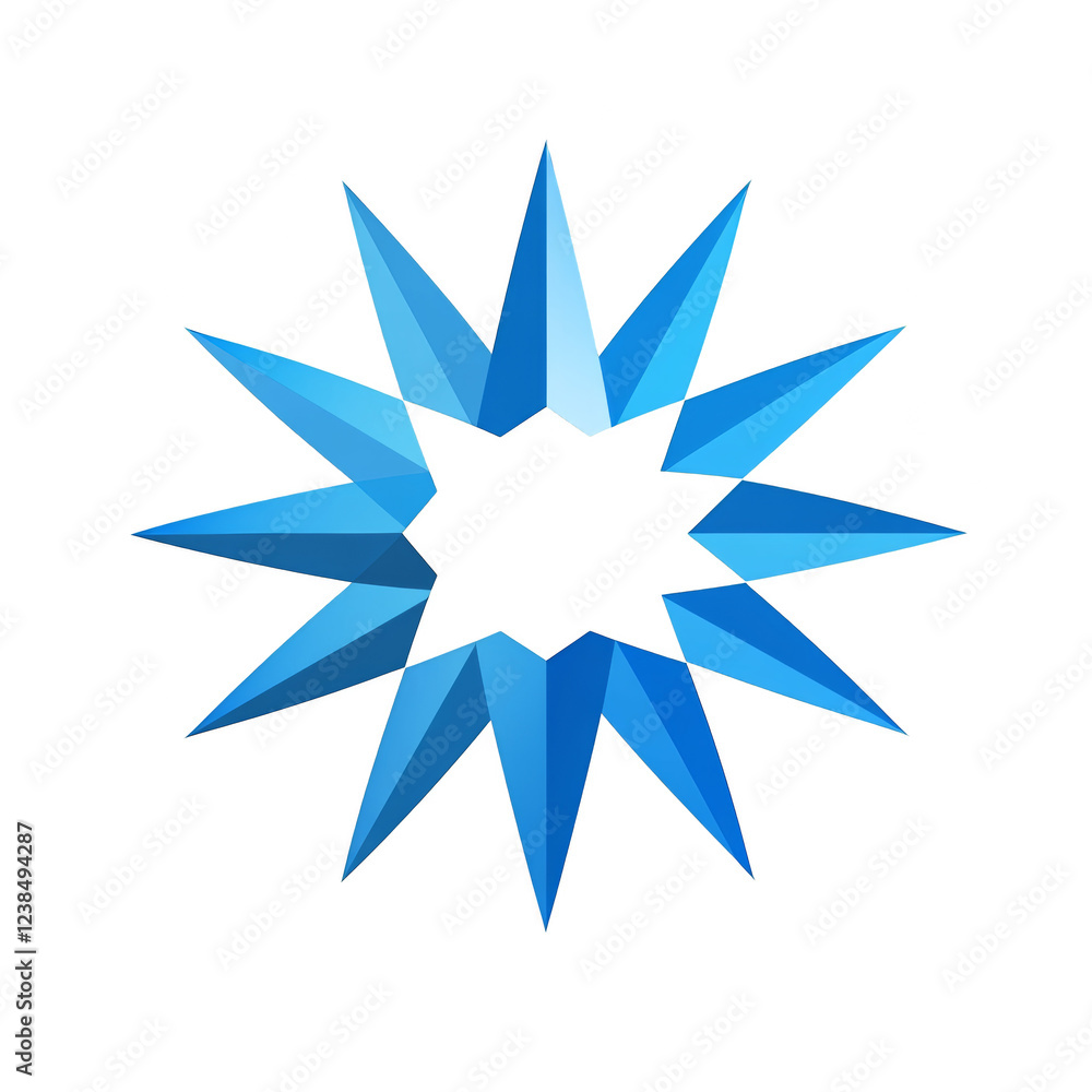 Blue Geometric Starburst Logo Blue Geometric Starburst Logo