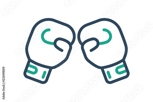 Boxing glove icon. line icon style. icon related to gym and fitness. gym elements vector illustration