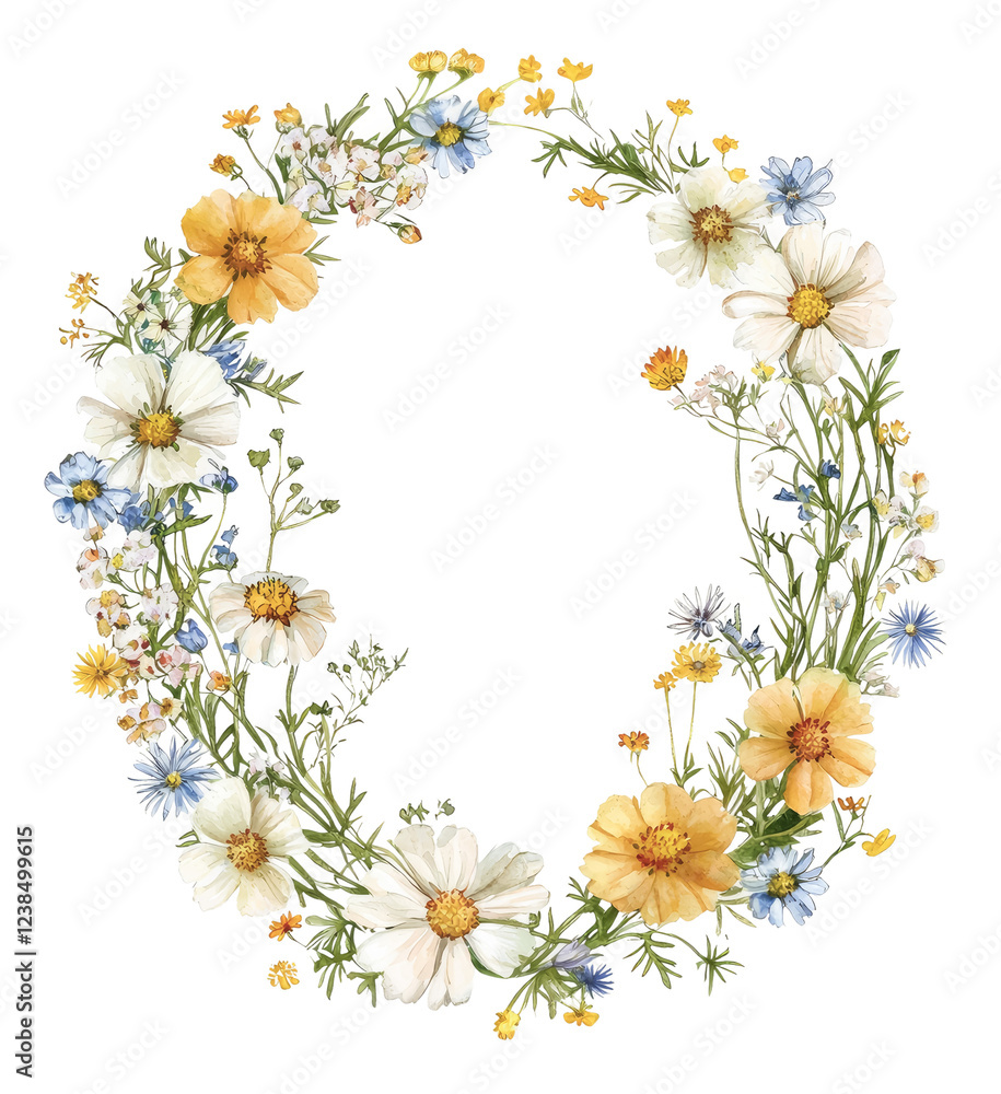 Elegant Floral Wreath with Spring Vibes Elegant Floral Wreath with Spring Vibes