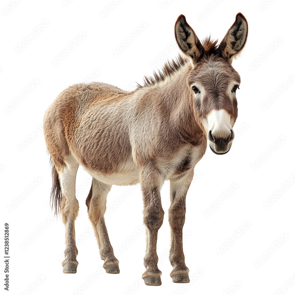 Donkey Standing isolated on transparent background Donkey Standing isolated on transparent background