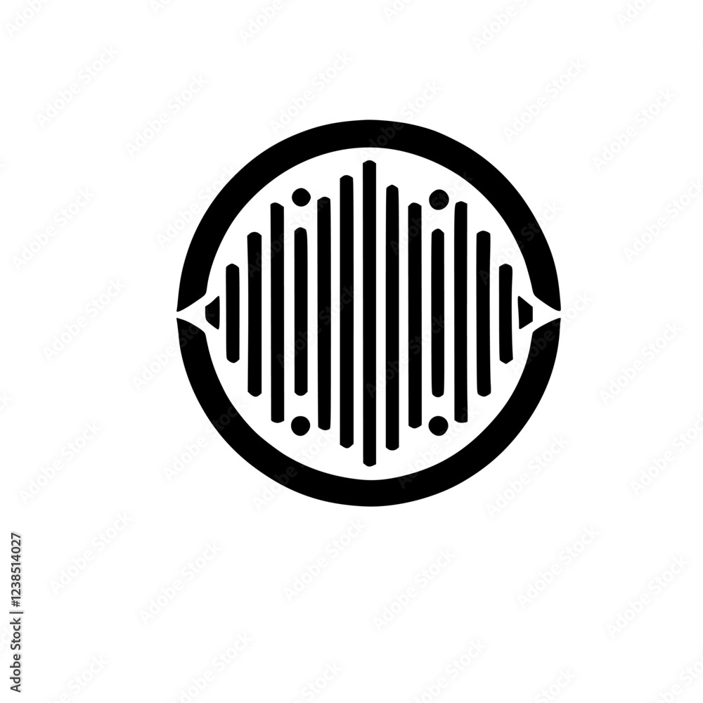 Abstract Technology Waveform: Digital Sound Music Frequency Pattern - Modern Minimalist Vector Icon Abstract Technology Waveform: Digital Sound Music Frequency Pattern - Modern Minimalist Vector Icon
