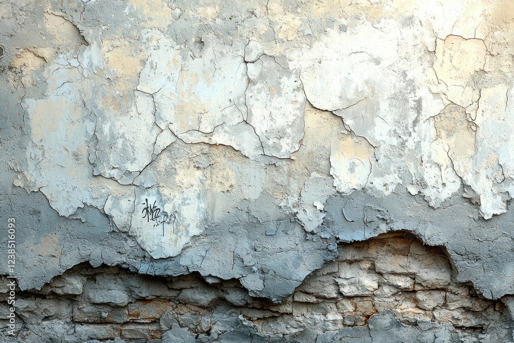 Weathered Wall Shows Aged Plaster and Brick Weathered Wall Shows Aged Plaster and Brick