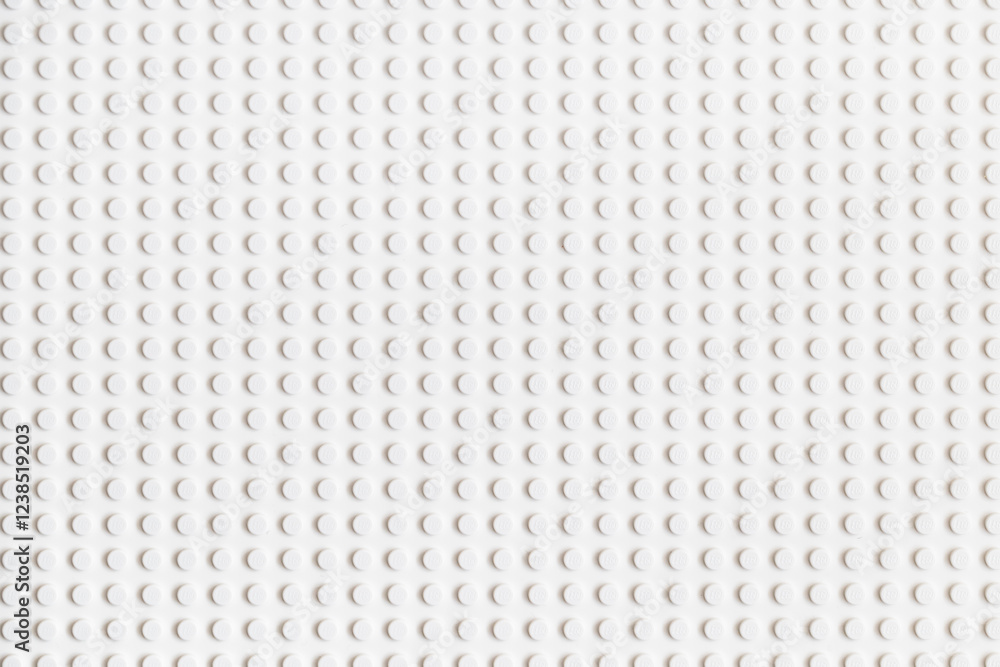Naklejka premium White background of the LEGO Classic baseplate