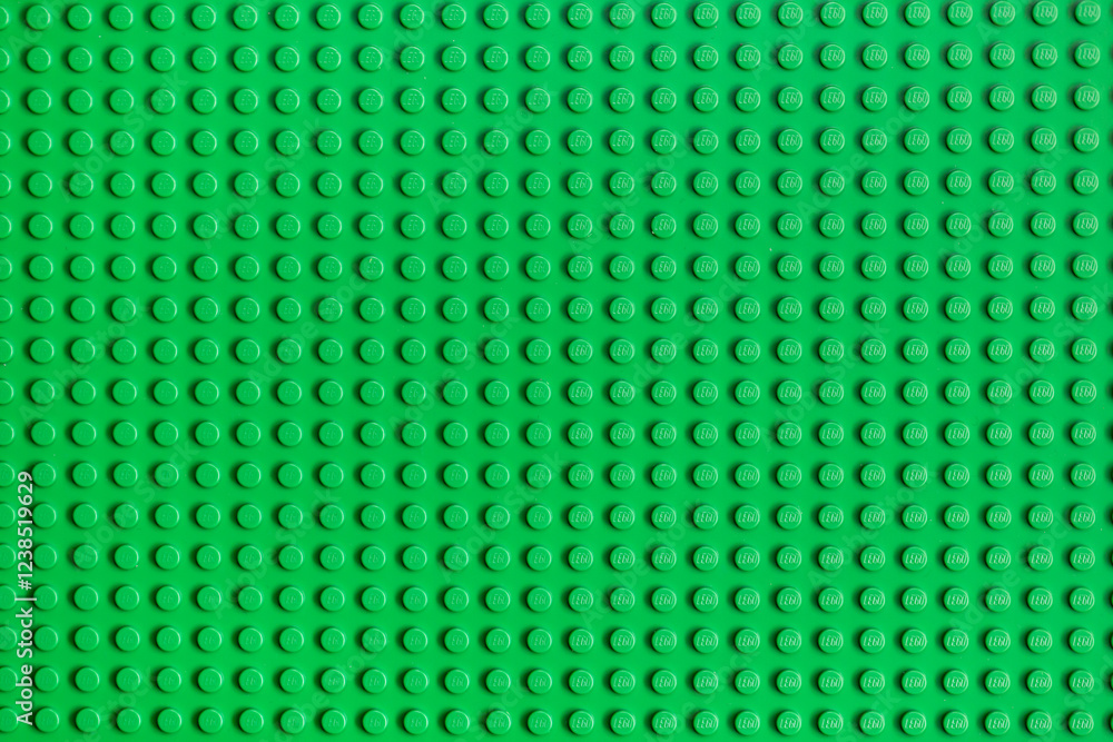 Naklejka premium Green Lego plate for design purpose