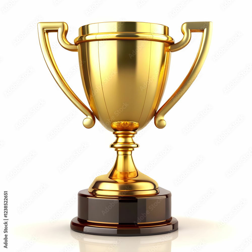 Fototapeta premium gold trophy on white background