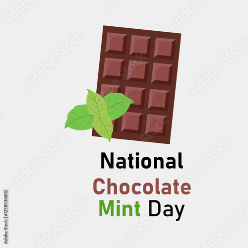 vector graphic of National Chocolate Mint Day good for national National Chocolate Mint Day celebration. flat design. flyer design.flat illustration.